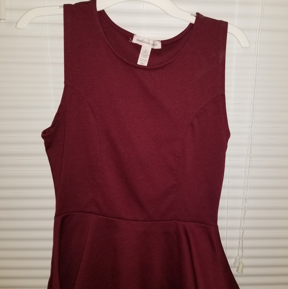 burgundy top